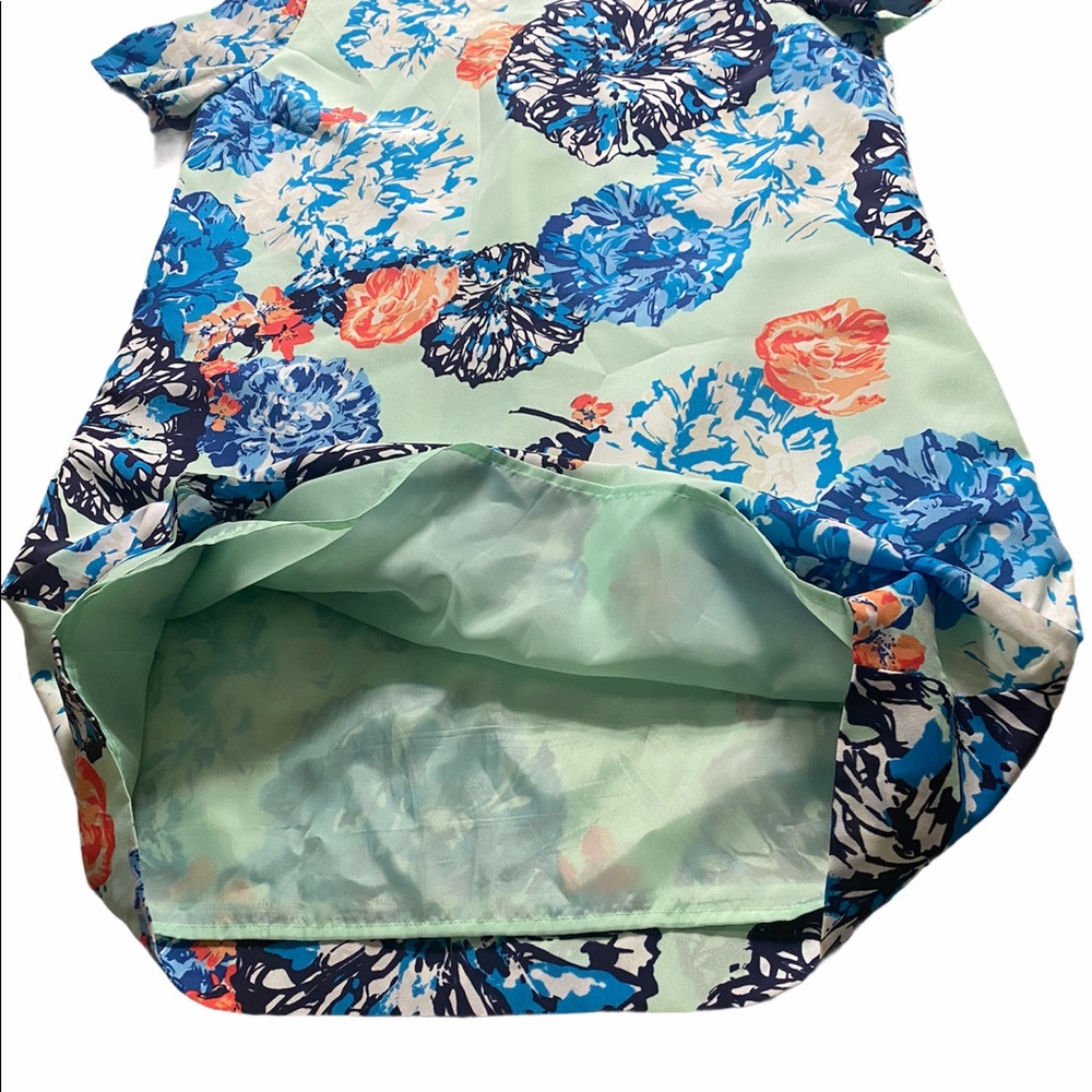 Size 12 J. Crew Floral Short Sleeve Shift Dress - Picture 4 of 10
